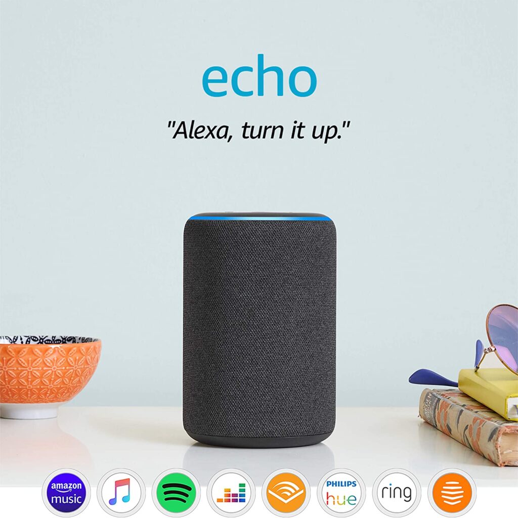 Amazon Echo (3rd generation) | Smart speaker with Alexa, Charcoal Fabric