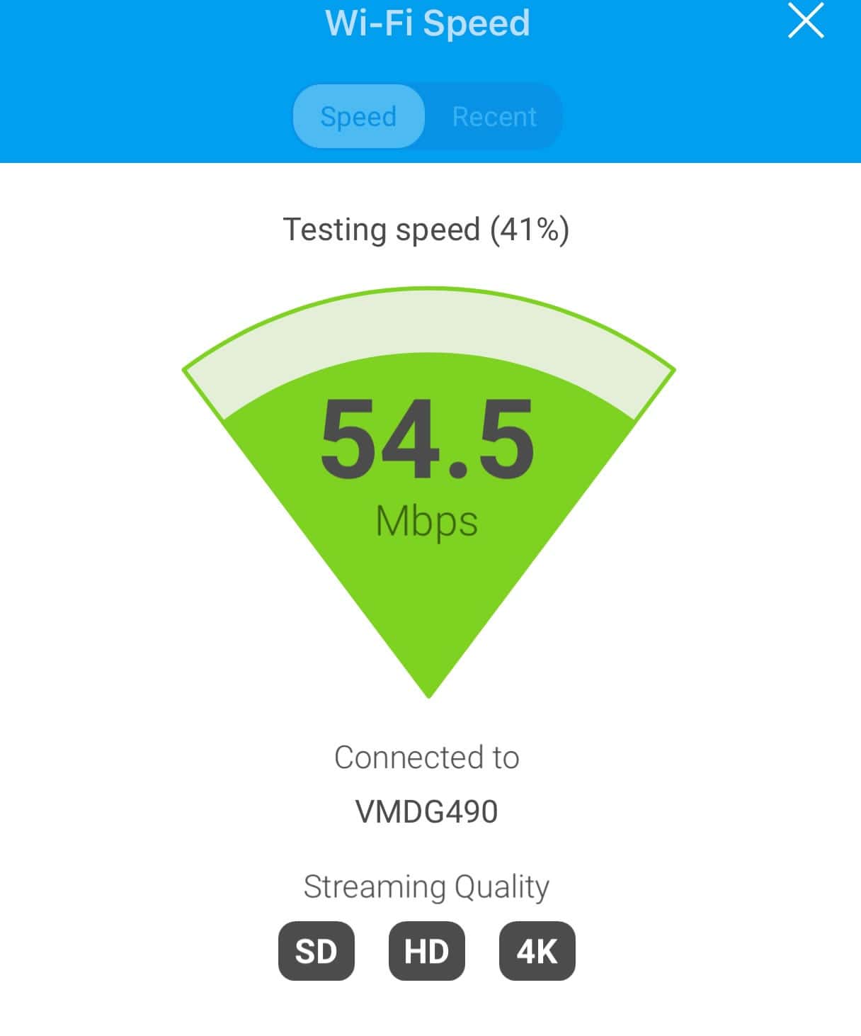 Fingbox wifi speed