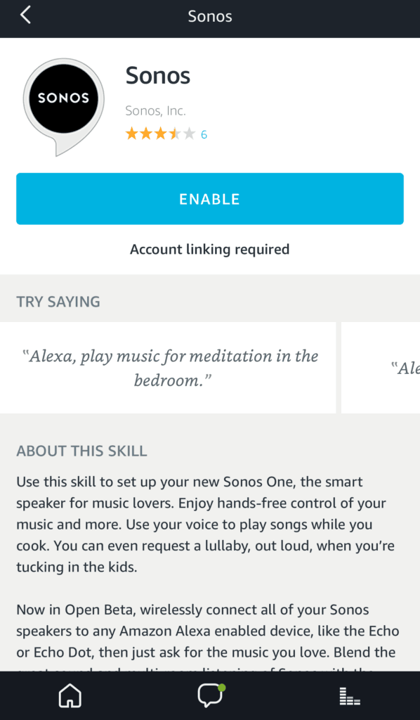 Sonos Alexa Skill UK